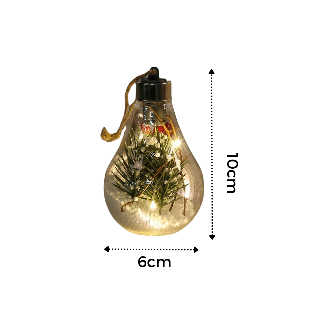 LED gjennomsiktig julekule lyspære