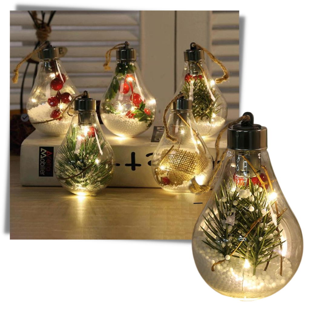 LED gjennomsiktig julekule lyspære