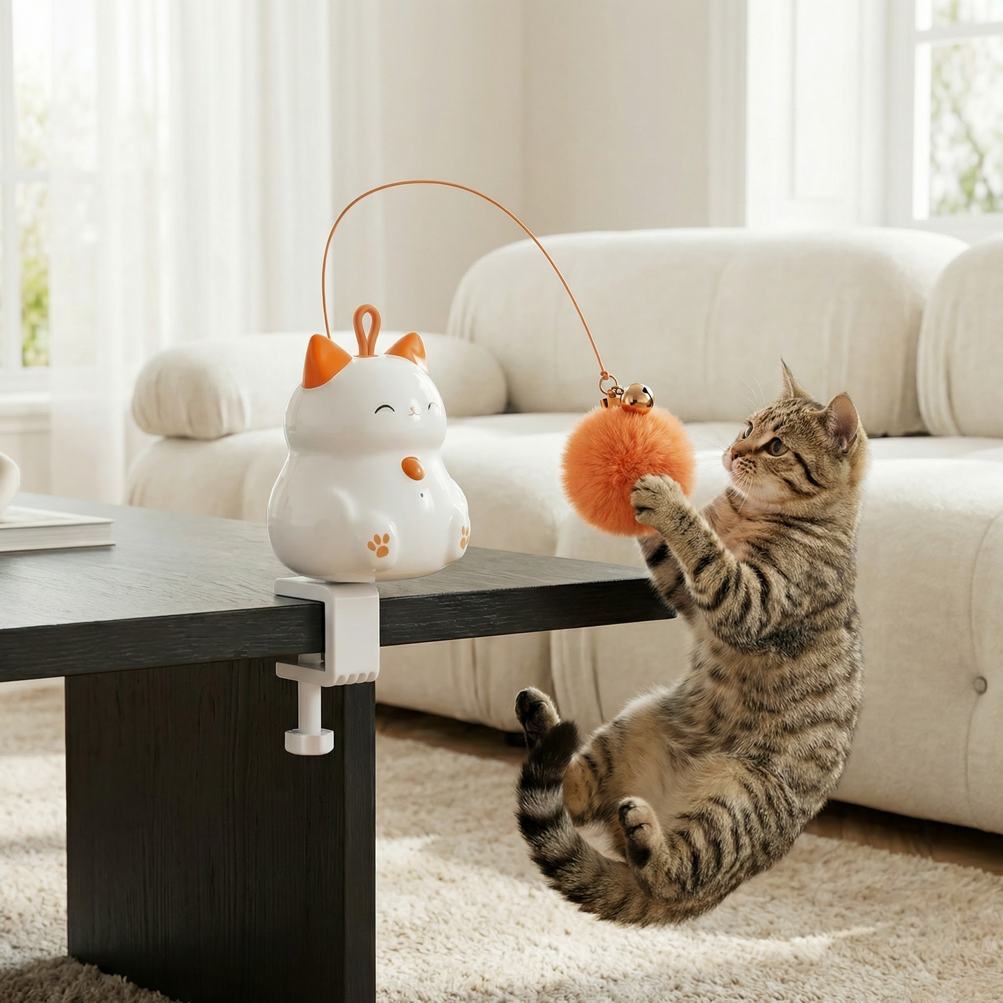 Automatisk Kattelekeball med Hevende Bevegelse – Interaktiv Berikelsesleketimtopp