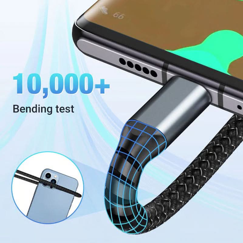 Norvo | Gjennomsiktig LED Hurtigladerkabel (3-i-1)