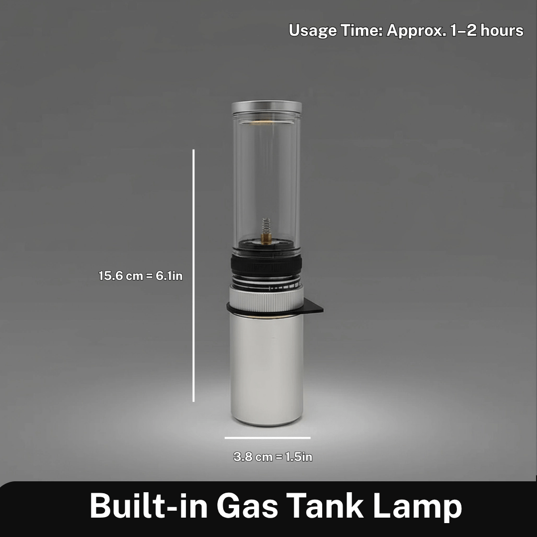 Norvo | Bærbar butanlampe for klart og justerbart lys