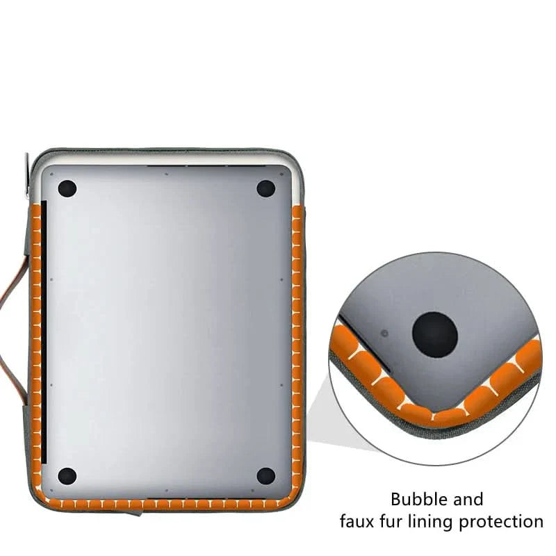 Norvo | Støtsikker nylon laptop-futteral med lommer