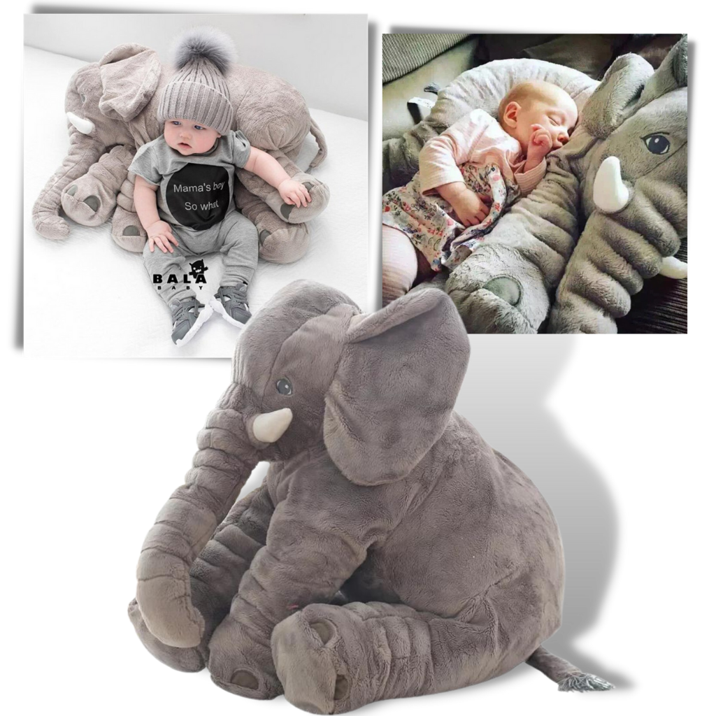 Stor baby elefant plysj pute