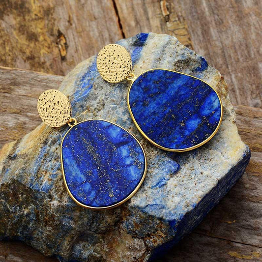 CelestialLuxe Øredringer – Beskyttende Lapis Øredobber
