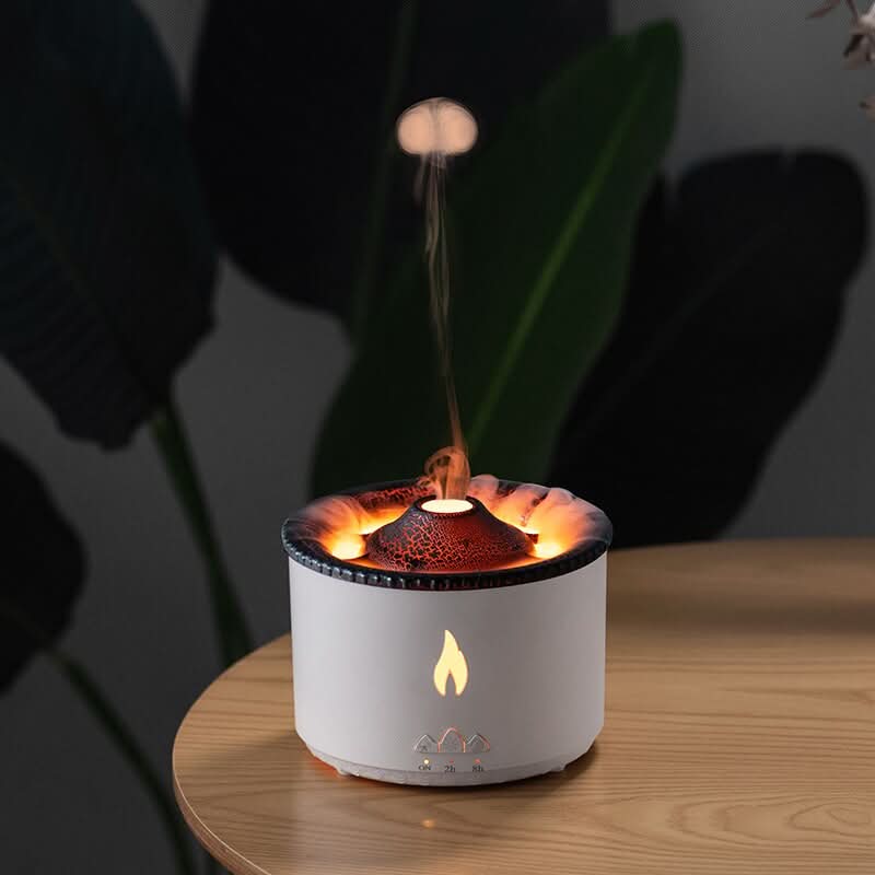 Norvo | Aroma luftfukter med flammeeffekt & nattlys for avslapning & romdusj.