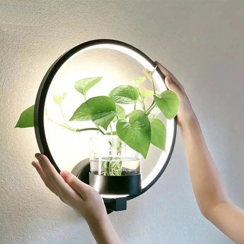 Norvo | Vegglampe med glassplanteholder