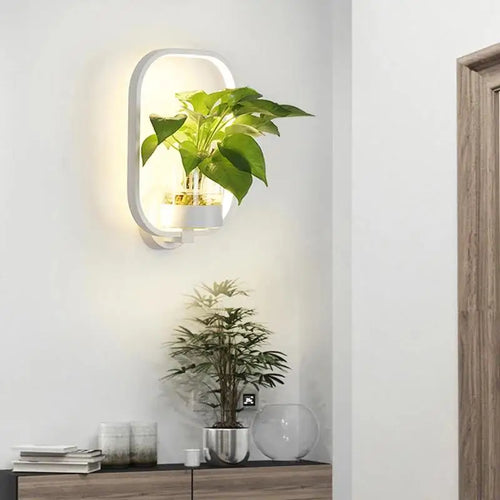 Norvo | Vegglampe med glassplanteholder