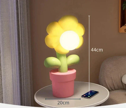 LED Blomst Bordlampe – Dekorativ Lysende Blomst for Barnerommet & Stuen