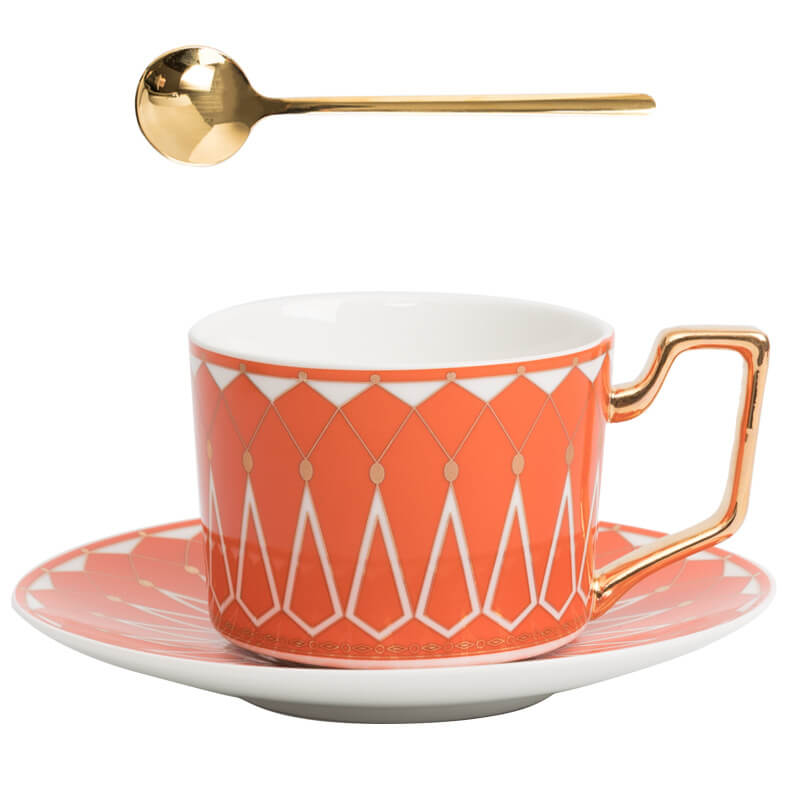 Norvo | Square A Retro-Mønster Kaffe Krus