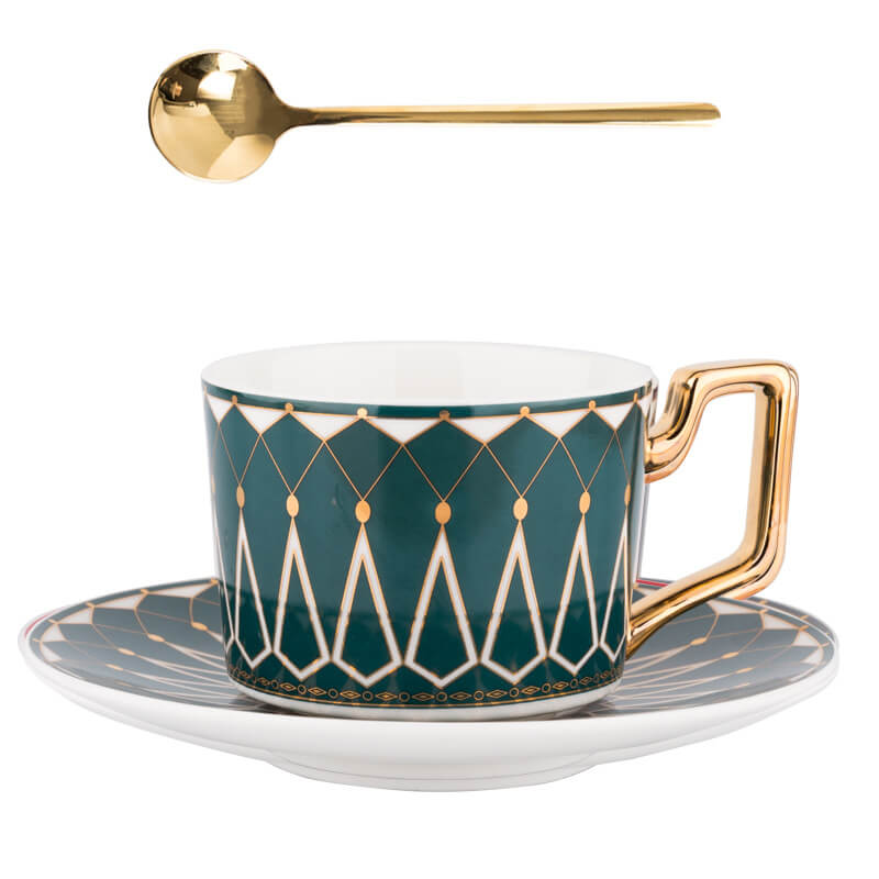 Norvo | Square A Retro-Mønster Kaffe Krus
