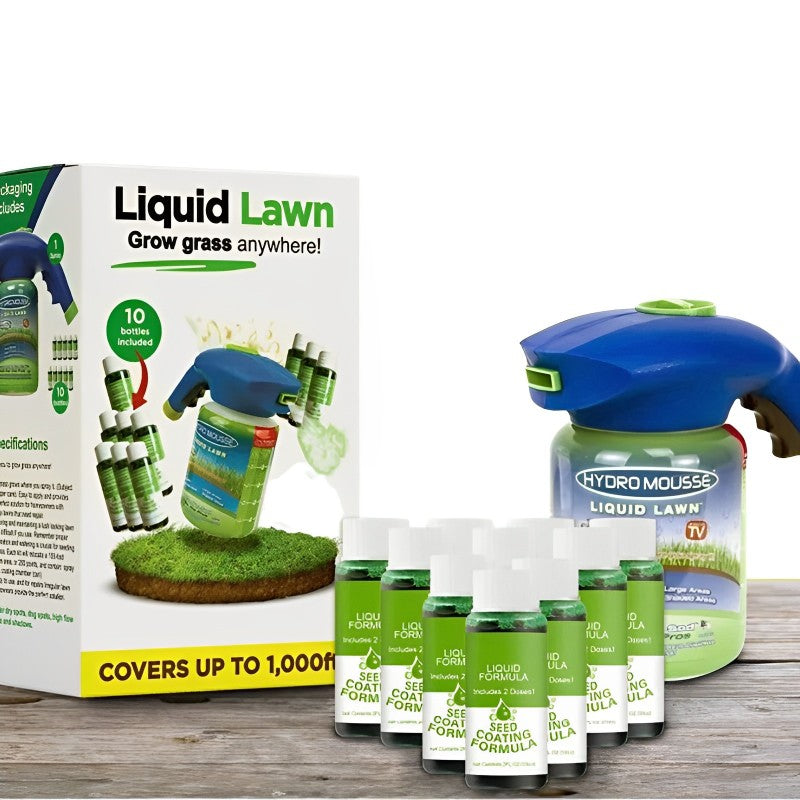 Norvo | Liquid Lawn Hydro Mousse Spray On Grass Seed | Enkel påføring for flekkete plener og områder med høy trafikk