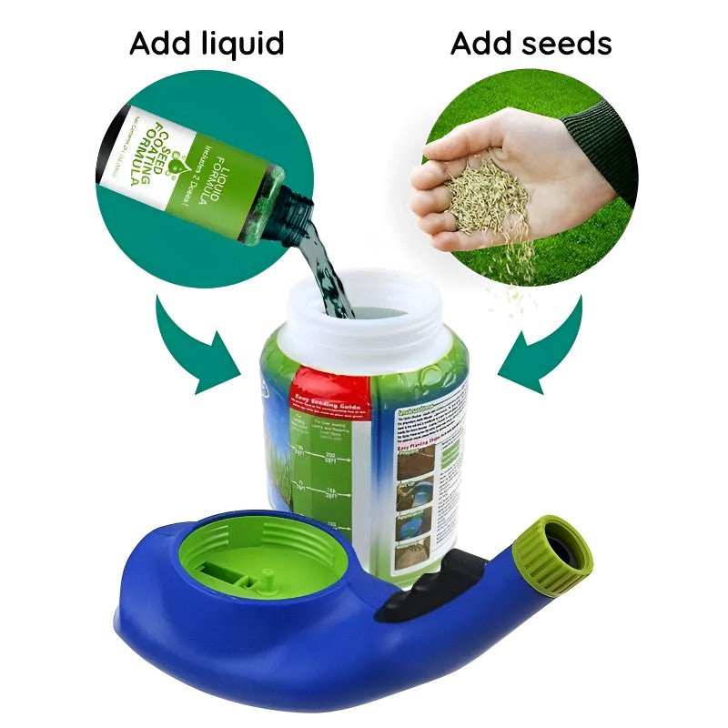 Norvo | Liquid Lawn Hydro Mousse Spray On Grass Seed | Enkel påføring for flekkete plener og områder med høy trafikk