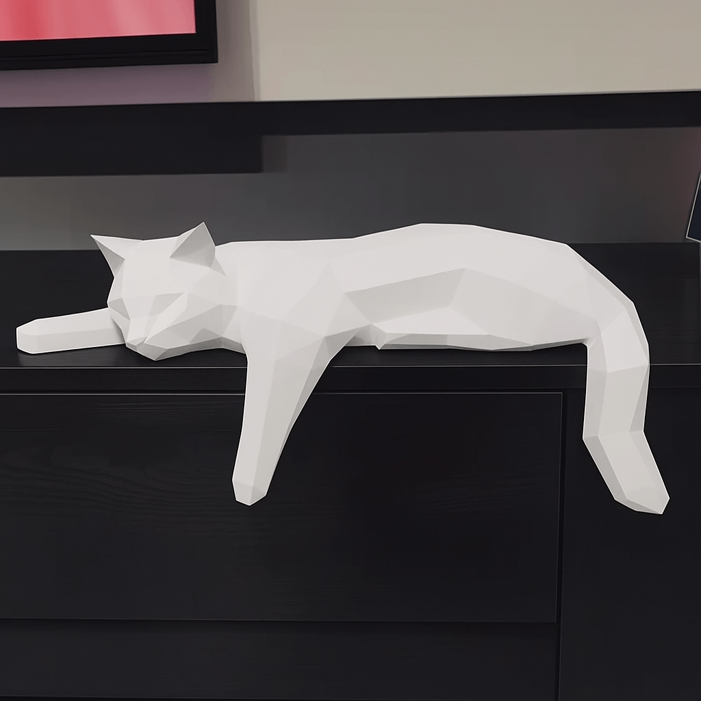 Norvo | GeoCat – Abstrakt Kattskulptur Moderne & Elegant Hjemmedekor