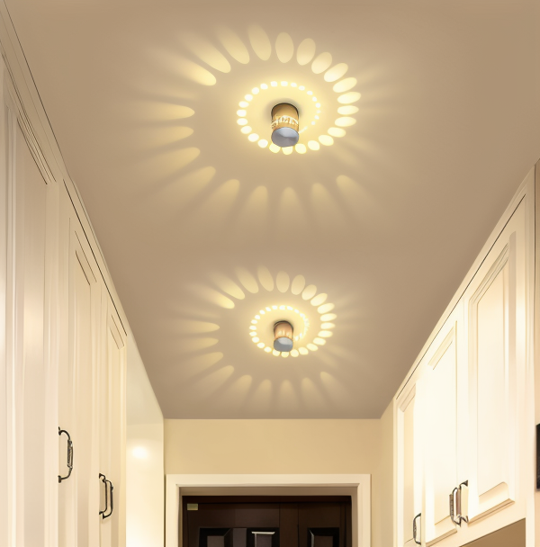 Norvo | LuminBlast LED Vegglampe – Fargerik Spiral Sylinder Vegglampe for Moderne Innendørs Belysning