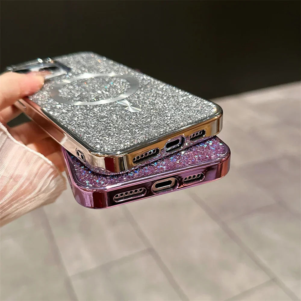 Norvo | Bling Glitter Magnetisk Etui for iPhone
