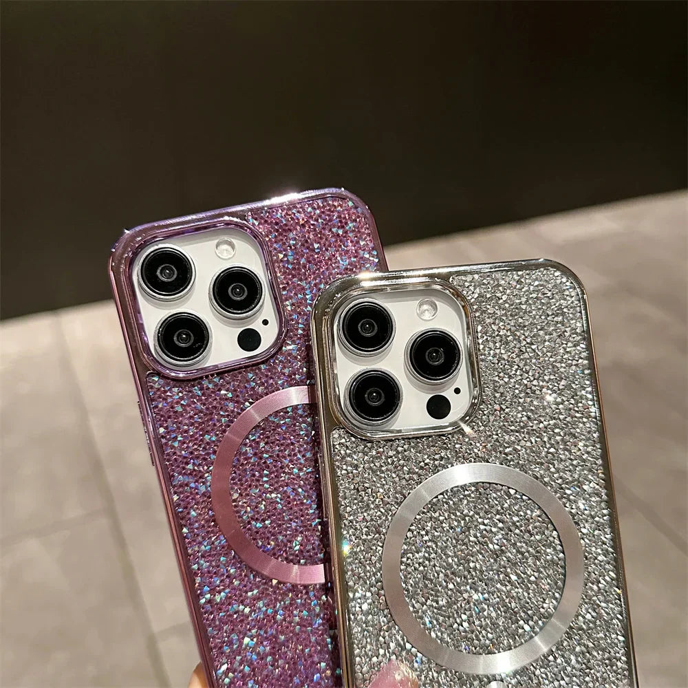 Norvo | Bling Glitter Magnetisk Etui for iPhone