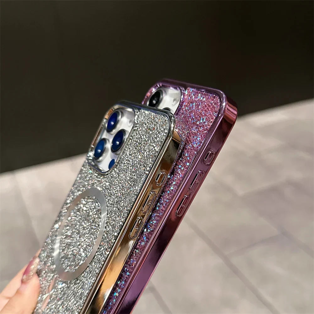 Norvo | Bling Glitter Magnetisk Etui for iPhone