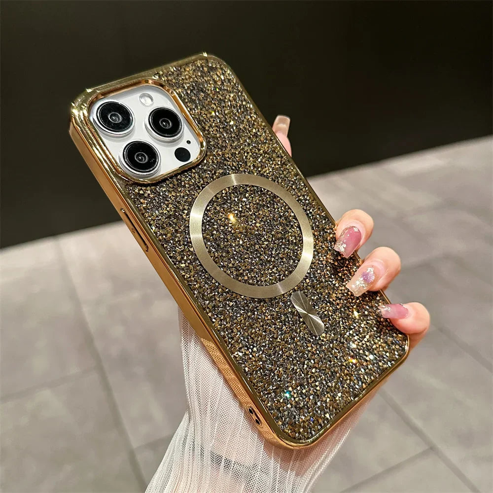 Norvo | Bling Glitter Magnetisk Etui for iPhone