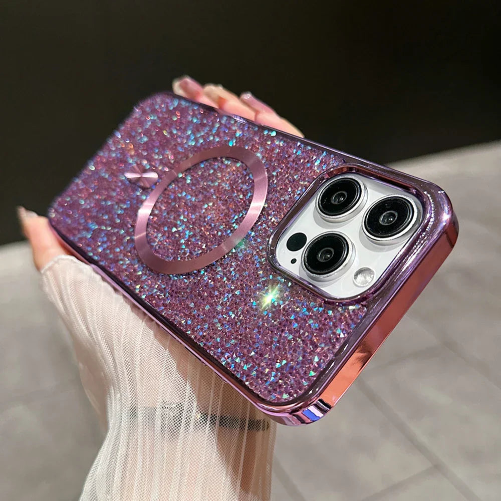 Norvo | Bling Glitter Magnetisk Etui for iPhone