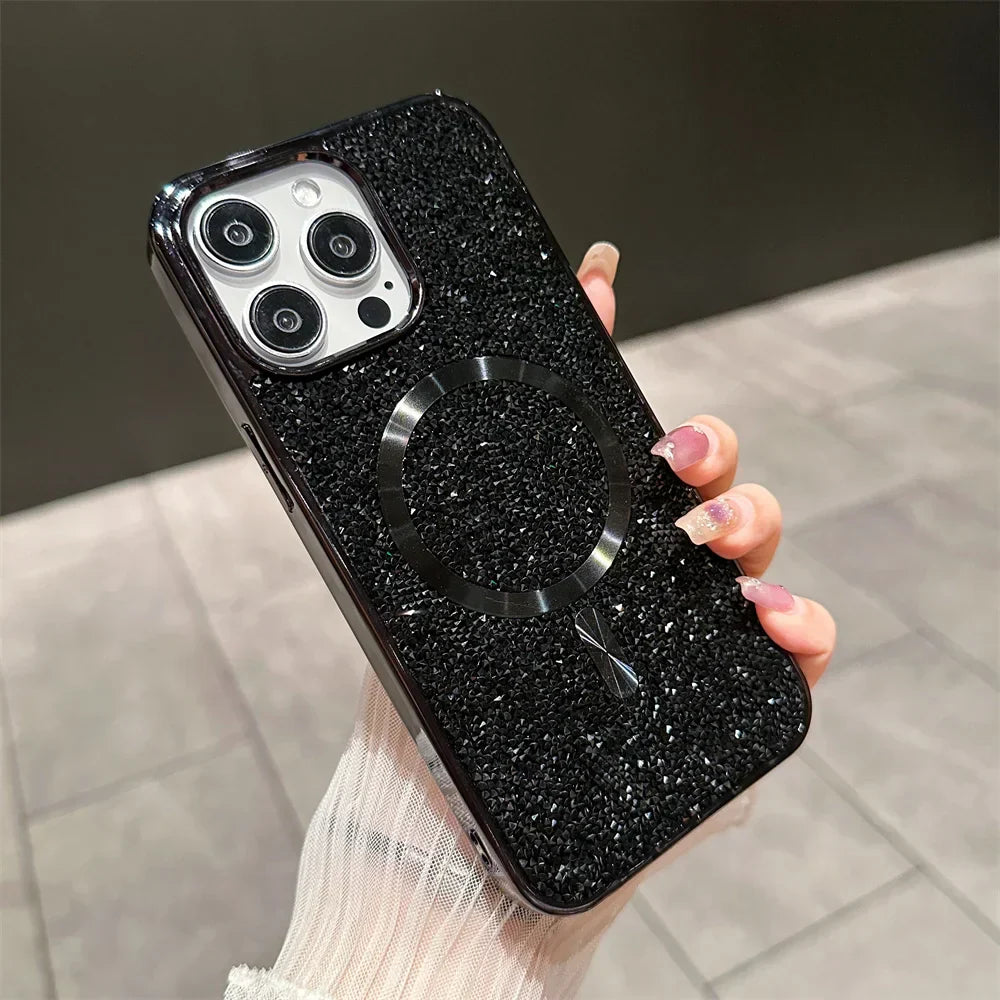 Norvo | Bling Glitter Magnetisk Etui for iPhone