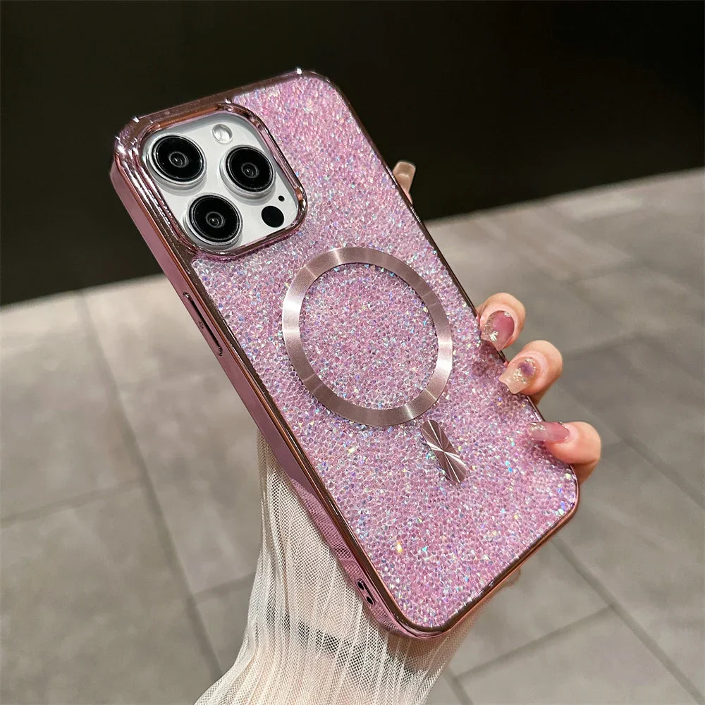 Norvo | Bling Glitter Magnetisk Etui for iPhone