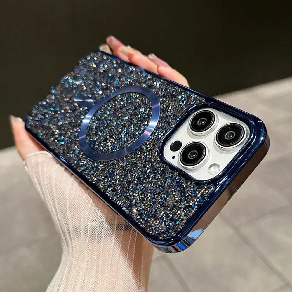 Norvo | Bling Glitter Magnetisk Etui for iPhone