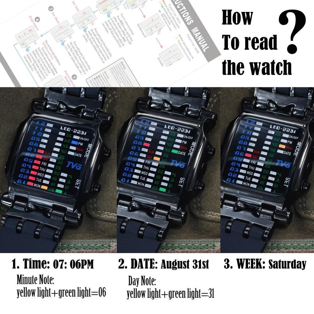 Norvo | Luksusklokker Menn Moteklokke Gummireim LED Digital Klokke Menn Vanntett Sports Militærklokker Relogios Masculino