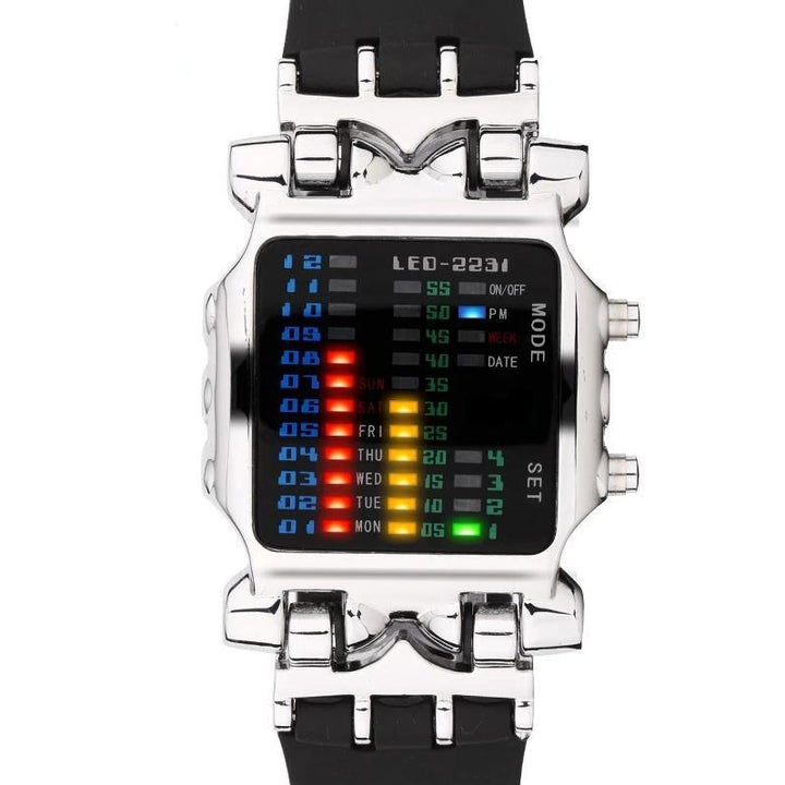 Norvo | Luksusklokker Menn Moteklokke Gummireim LED Digital Klokke Menn Vanntett Sports Militærklokker Relogios Masculino