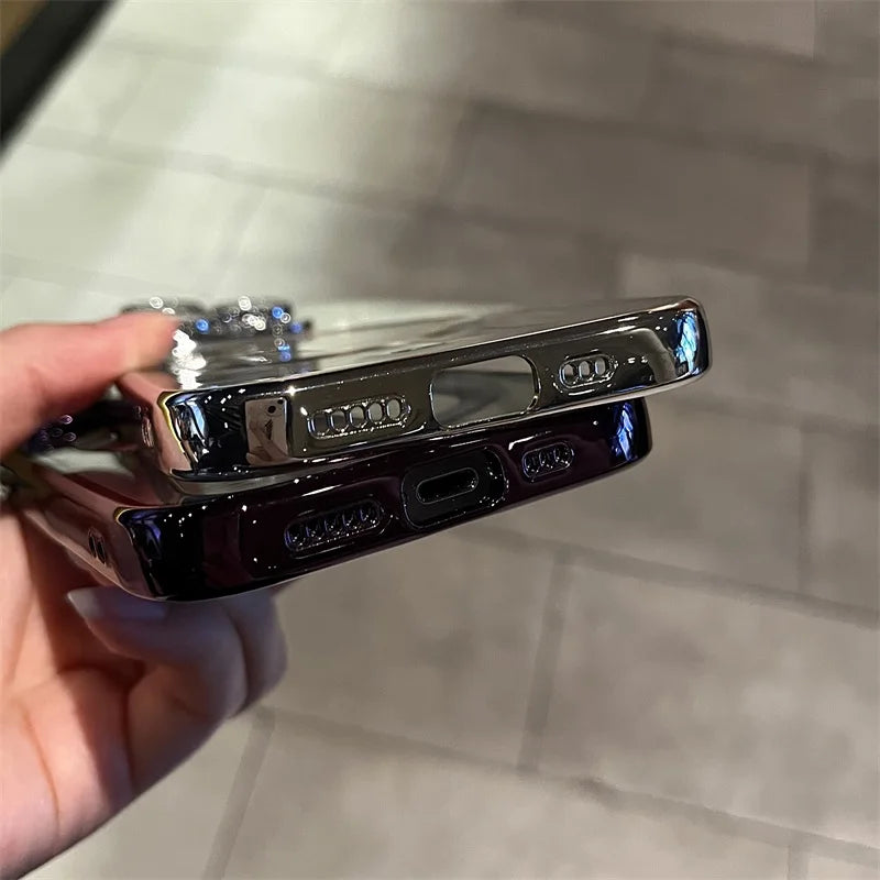 Plating Klar Myk Magnetisk Etui for iPhone