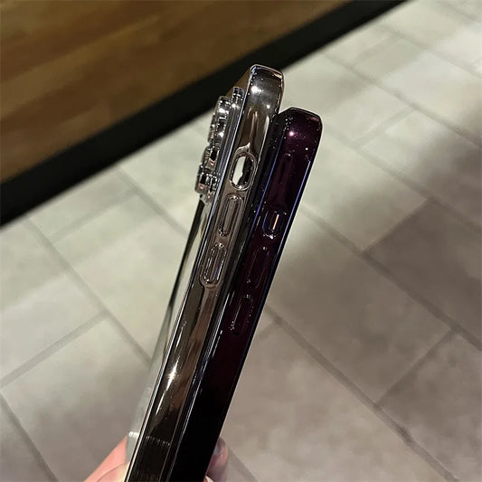 Plating Klar Myk Magnetisk Etui for iPhone