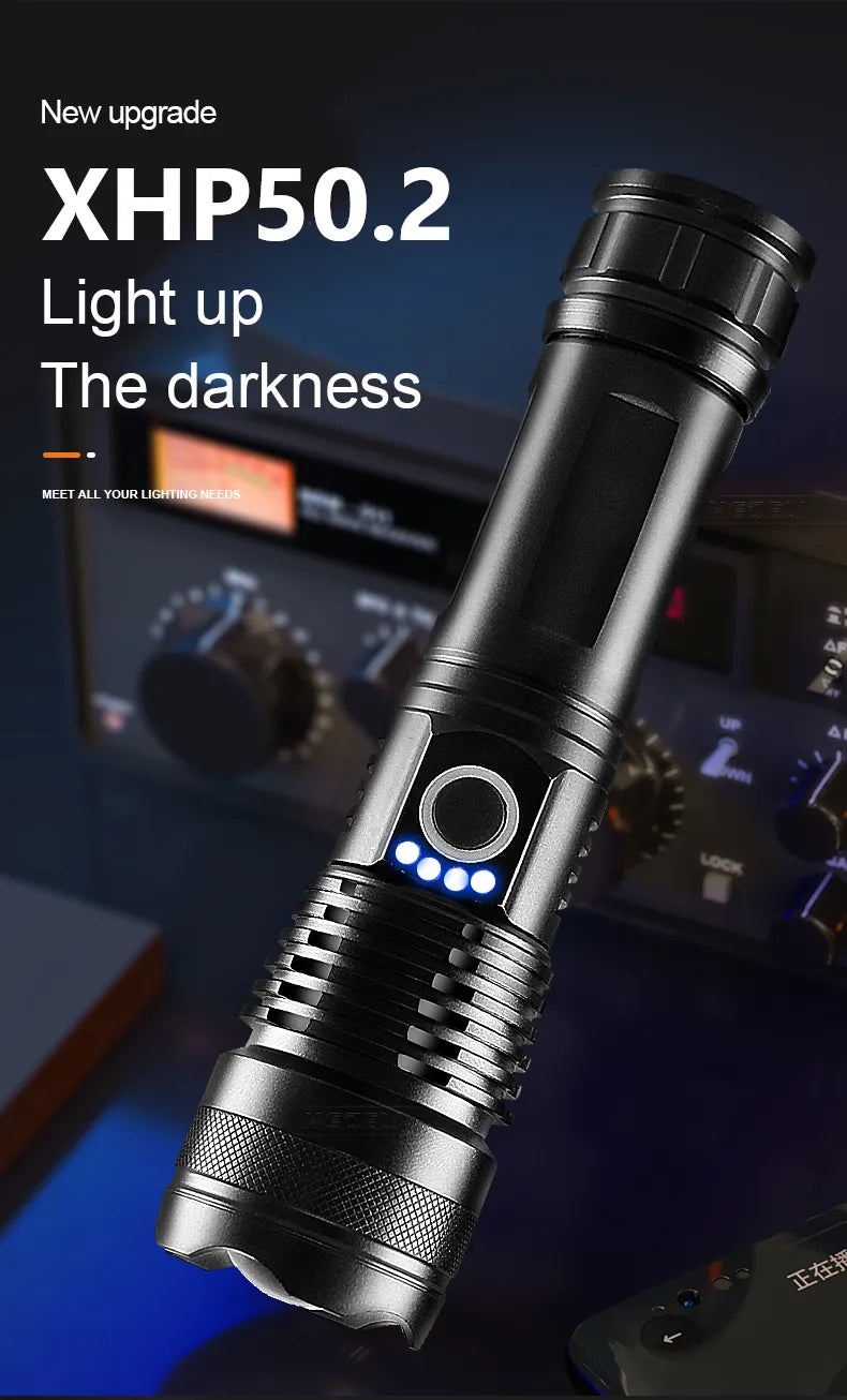 LumiBeam Lommelykt - Kraftig Oppladbar LED Lommelykt Norvo