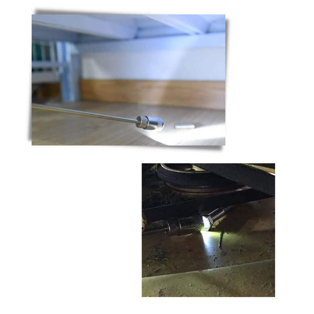Uttrekkbart magnetisk oppsamlingsverktøy med LED