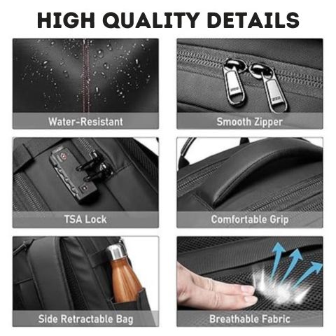 Norvo | Vakuumkompresjonsryggsekk – Designet for å passe med din Gear-Tech vakuumforseglingsmaskin | Reis smart og pakk lett