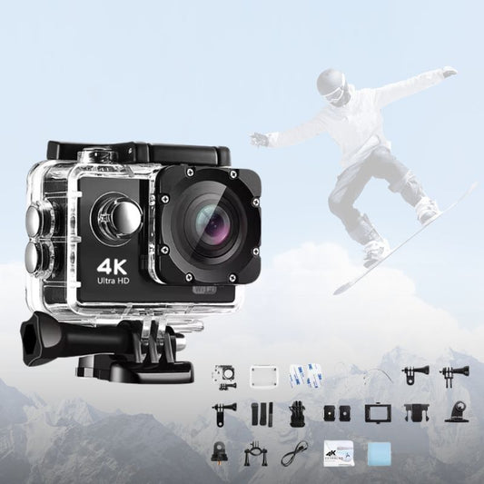 Norvo | 4K Ultra HD Sport Pro Kamera - Wifi-aktivert og vanntett for Vlogging og utendørs sport