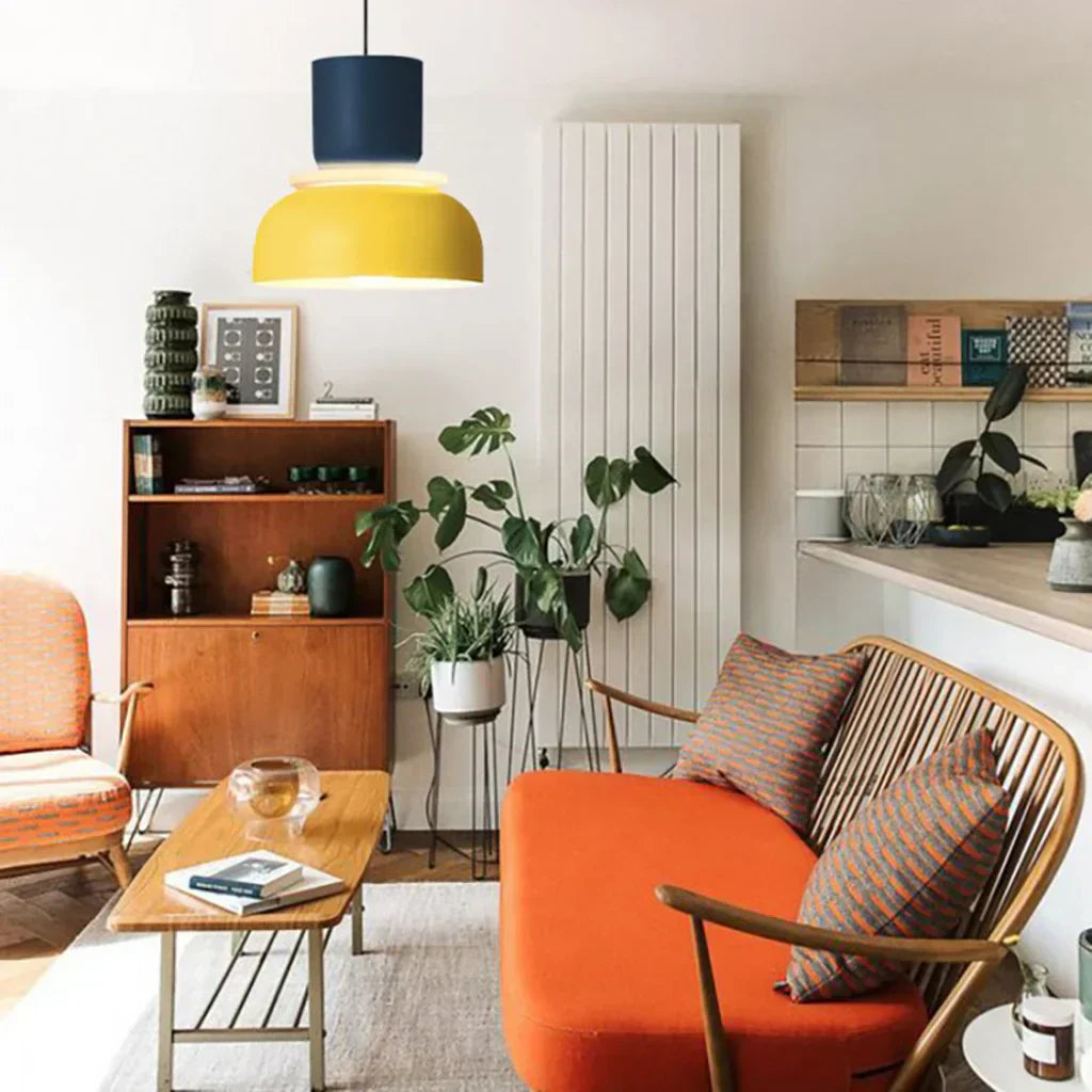 Norvo | Nordic Color Block Pendellampe - Modern Hängende Lampe for Kjøkken & Spisestue