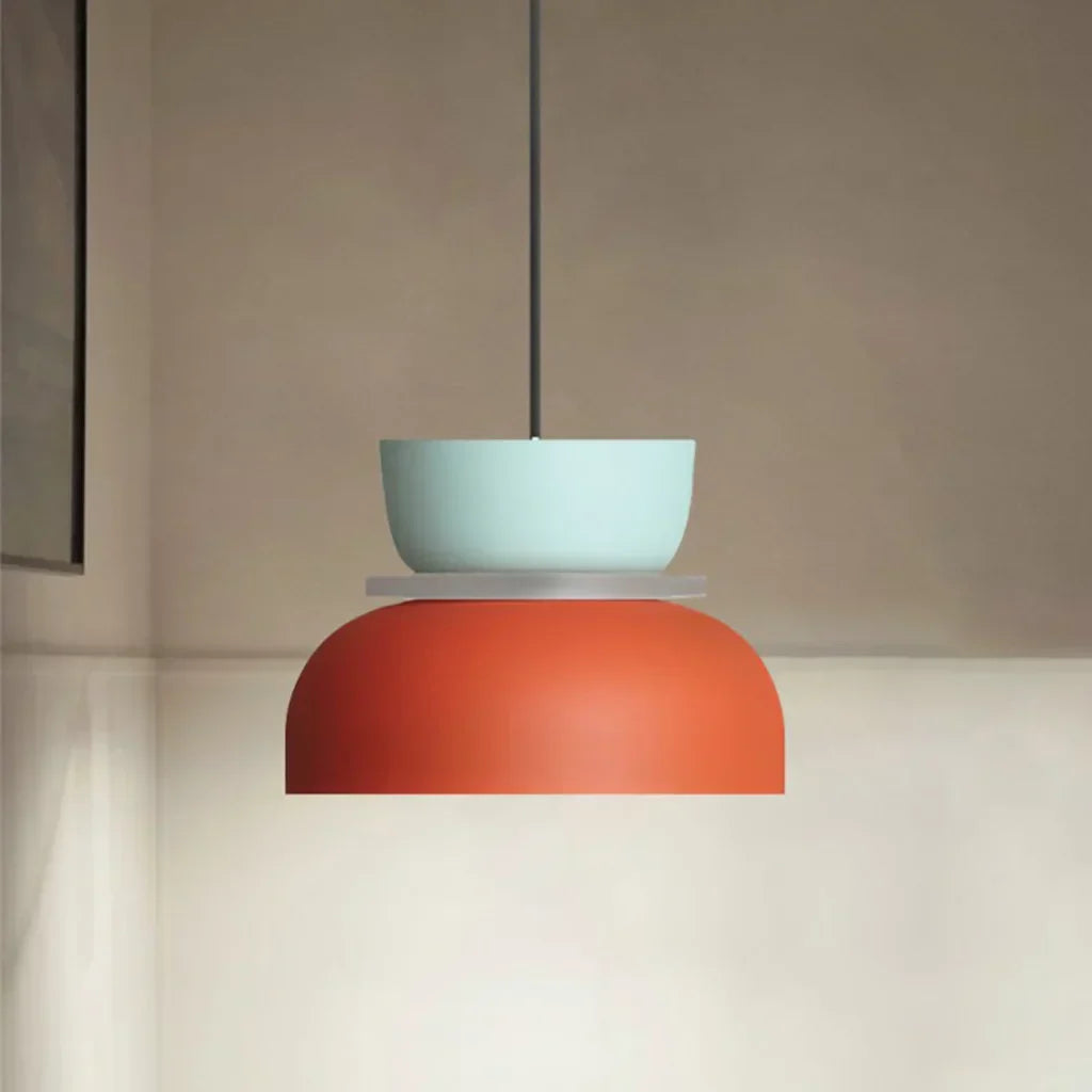 Norvo | Nordic Color Block Pendellampe - Modern Hängende Lampe for Kjøkken & Spisestue