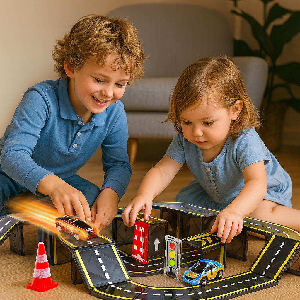 Norvo | Magnetisk bilbane konstruksjonsleketøy sett
