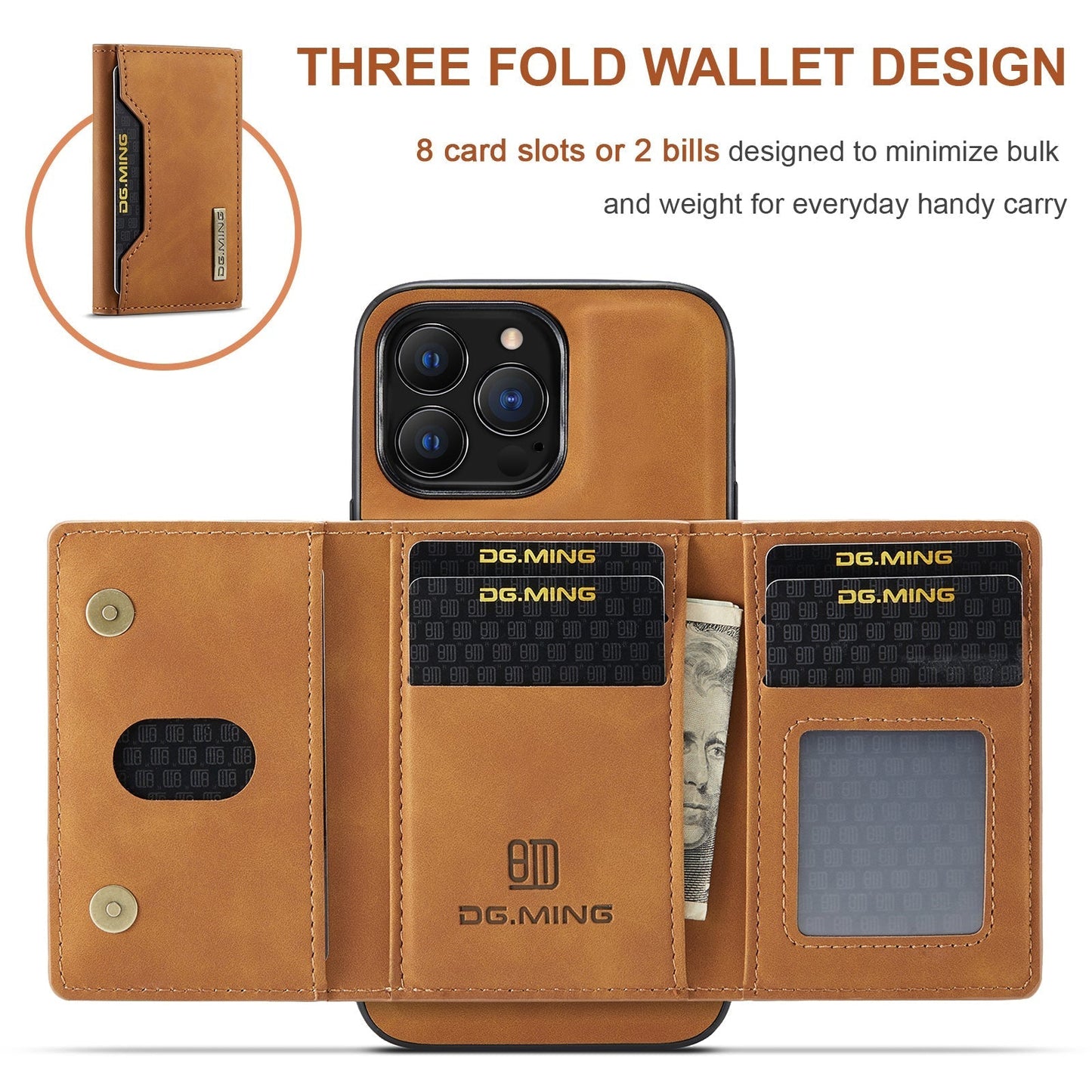 Norvo | 2 i 1 avtakbar skinnlommebokdeksel for iPhone