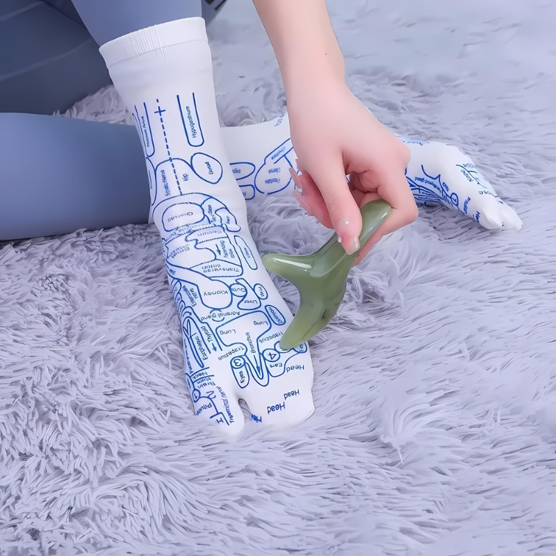 Norvo | Terapeutiske Massasje Sokker | Akupressurdesign for Umiddelbar Smertelindring og Avslapning Hjemme