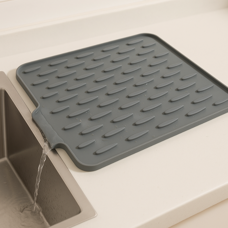 Norvo | FlexiDry Silikon Tørkematte – Varmeresistent, Rutsjfritt & Plassbesparende Design