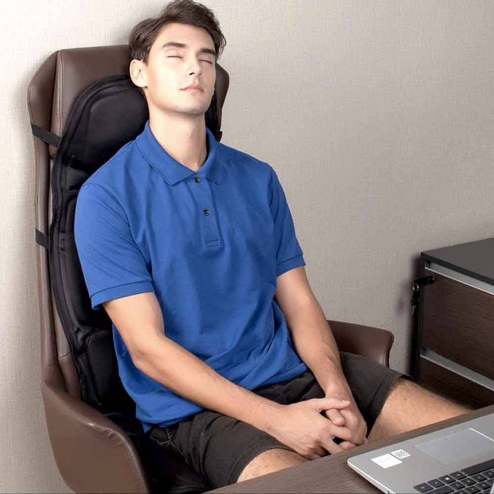 Norvo | Massasje Stolpute med Varme | 8 Massasje Moduser, Dypvev Lindsjokk & Bærbar for Hjem og Bilbruk