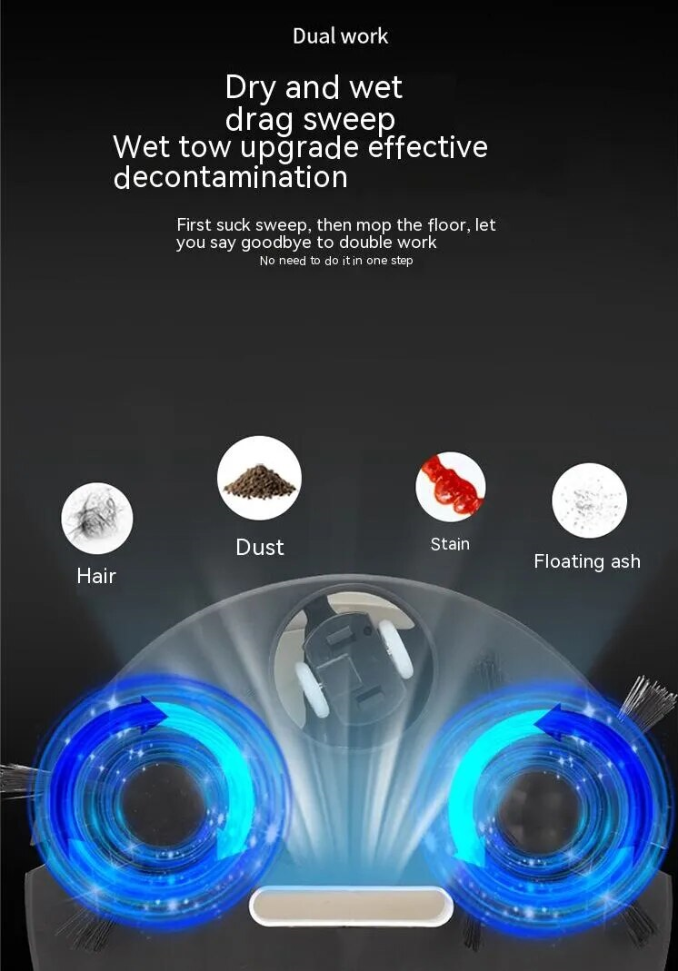 Norvo | Mini Robot Støvsuger | Alt-i-ett Intelligent Maskin