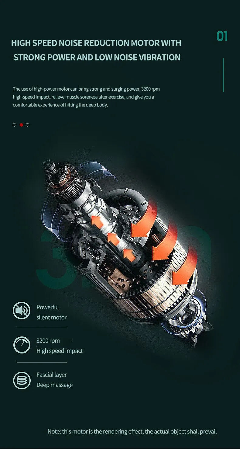 Bærbar massasjepistol for muskler Norvo