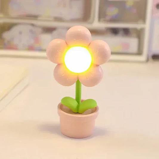 Norvo | Søt Blomst Nattlampe for Barn – LED Bordlampe i Blomstermønster for Barnerommet