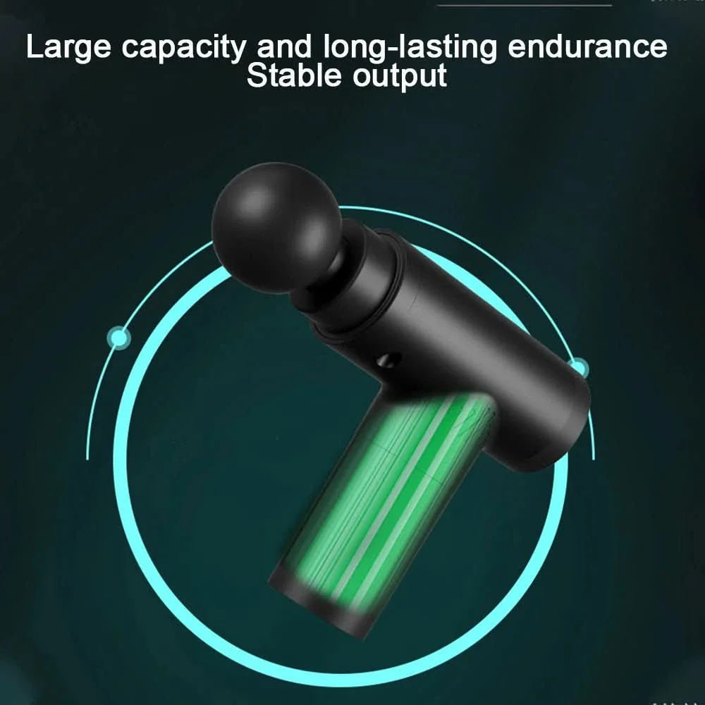 Norvo | Bærbar fascia gun med 6 hastighetsnivåer og 4 massasjehodene