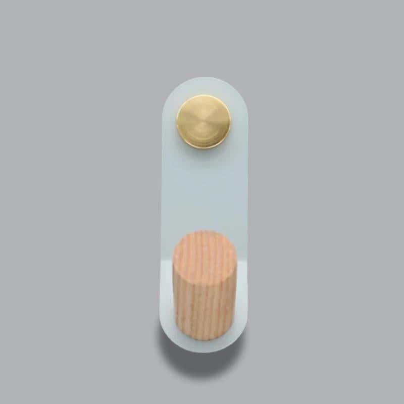 Norvo | Skandinavisk Pastellveggkrok med Eik & Messing