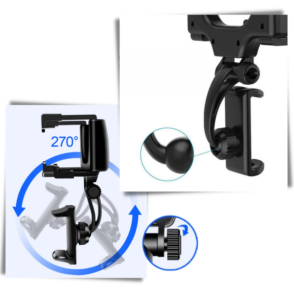 Telefonholder for ryggespeil