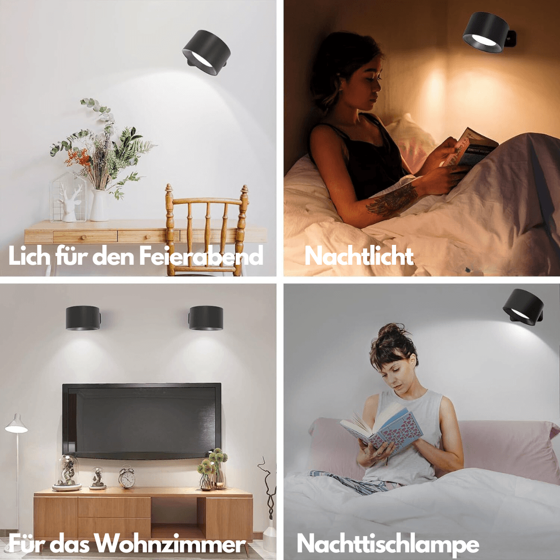 Norvo | 360° trådløs oppladbar vegglampe | Allsidig LED-belysningsløsning