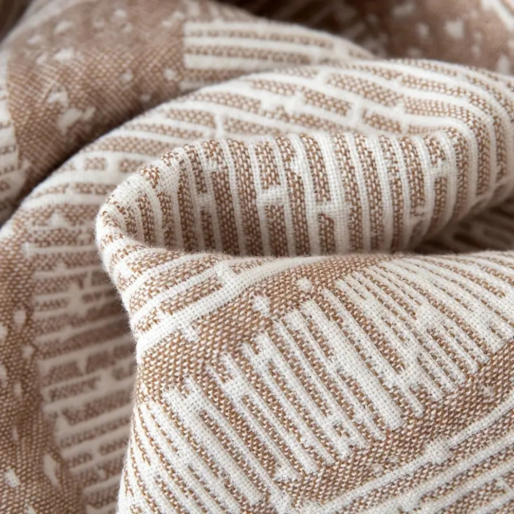 Norvo | Blandet Tone Geometrisk Bomullsteppe