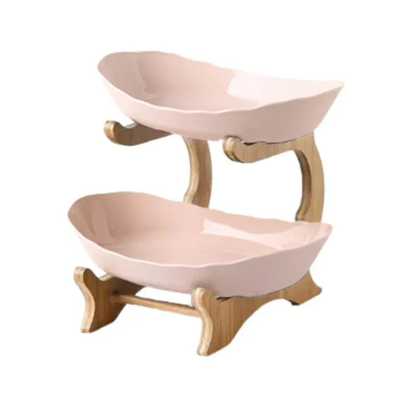 Norvo | BambuNest – Moderne Bambus Fruktkurv med Fjernbare Fat & Flerlagsdesign